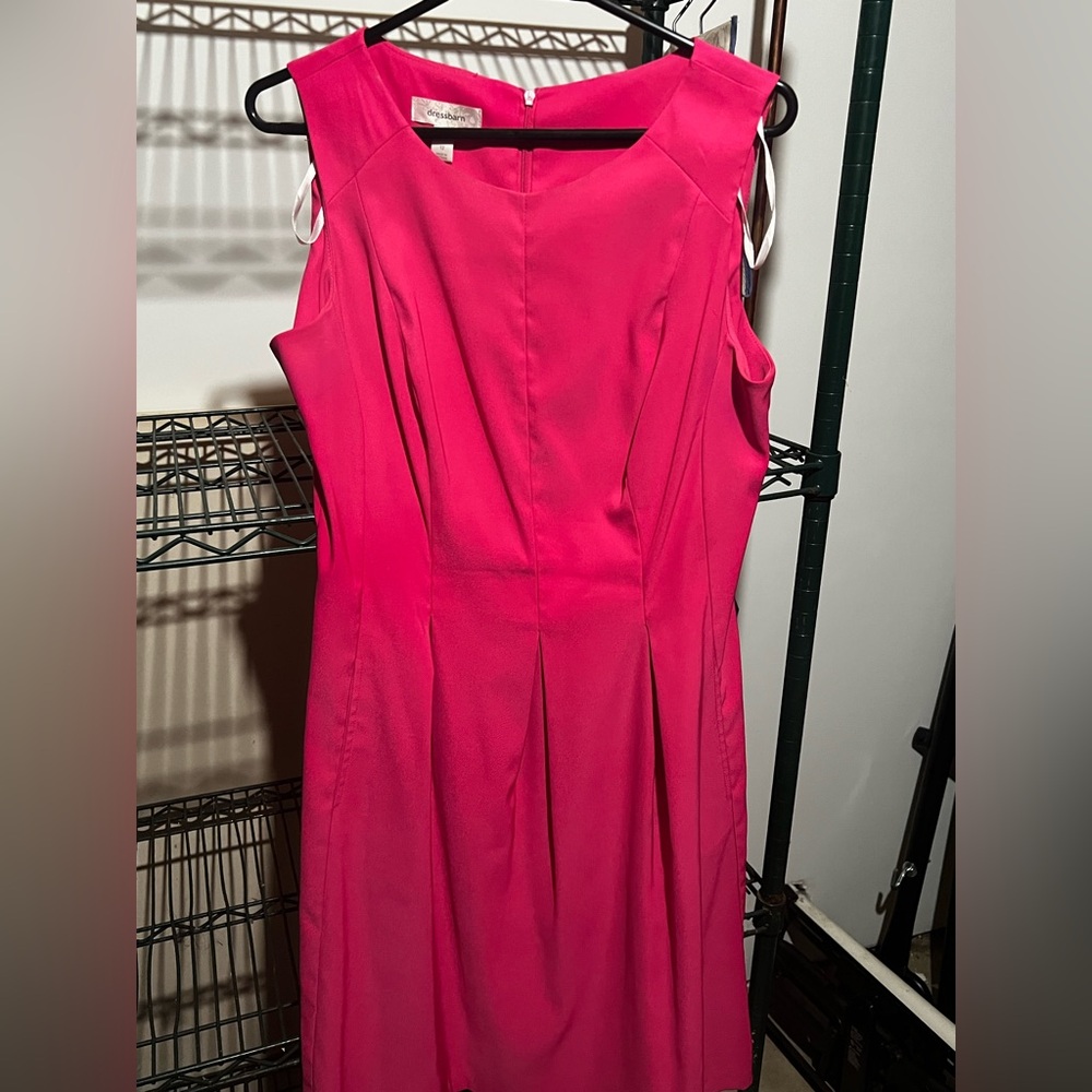 dressbarn Vibrant Pink Midi Dress